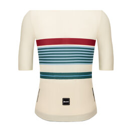 SANTINI Rövid ujjú kerékpáros mez - BENGAL EVO - elefántcsont