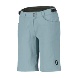 SCOTT Rövid kerékpáros nadrág kantár nélkül - TRAIL FLOW W/PAD W - kék