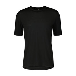 SCOTT Rövid ujjú kerékpáros póló - COMMUTER MERINO - fekete