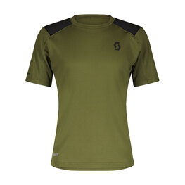 SCOTT Rövid ujjú kerékpáros mez - DEFINED TECH SS - zöld/fekete