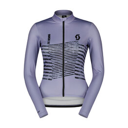 SCOTT Hosszú ujjú kerékpáros mez - TEAM WARM GRAPHICS - világoskék