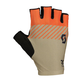 SCOTT Kerékpáros kesztyű rövid ujjal - RC TEAM SF - piros/bézs/fekete