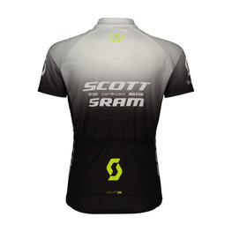 SCOTT Rövid ujjú kerékpáros mez - SCOTT-SRAM PRO - fekete/fehér
