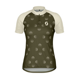 SCOTT Rövid ujjú kerékpáros mez - ENDURANCE 30 - zöld/bézs