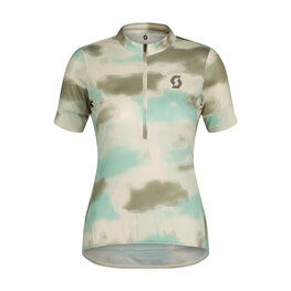 SCOTT Rövid ujjú kerékpáros mez - ENDURANCE 10 W - fehér/zöld