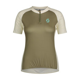 SCOTT Rövid ujjú kerékpáros mez - ENDURANCE 20 W - zöld/fehér