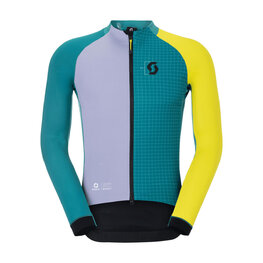 SCOTT Kerékpáros szélálló dzseki - RC PRO WARM GTX WS-REMIX - zöld/lila/sárga