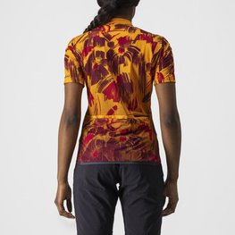 CASTELLI Rövid ujjú kerékpáros mez - UNLTD SENTIERO - narancssárga/piros