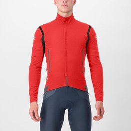 CASTELLI Kerékpáros dzseki béléssel - PERFETTO RoS 2 CONVERTIBLE - piros