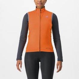 CASTELLI Kerékpáros mellény - PERFETTO RoS 2 W - narancssárga