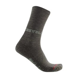 CASTELLI Klasszikus kerékpáros zokni - QUINDICI SOFT MERINO W - zöld