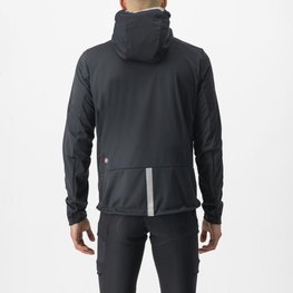 CASTELLI Kerékpáros dzseki béléssel - TRAIL HOODIE - fekete