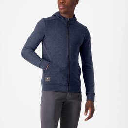 CASTELLI póló - MILANO 2 FULL ZIP FLEECE - kék