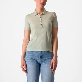 CASTELLI póló - MERINO W POLO - zöld