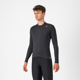 CASTELLI Hosszú ujjú kerékpáros mez - ESPRESSO THERMAL - antracit