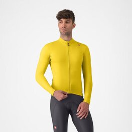 CASTELLI Hosszú ujjú kerékpáros mez - ESPRESSO THERMAL - sárga