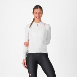 CASTELLI Hosszú ujjú kerékpáros mez - ESPRESSO THERMAL W - fehér