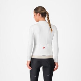 CASTELLI Hosszú ujjú kerékpáros mez - ESPRESSO THERMAL W - fehér