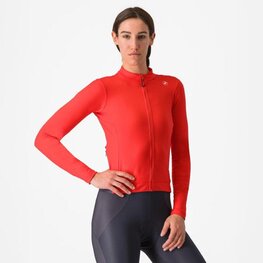CASTELLI Hosszú ujjú kerékpáros mez - ESPRESSO THERMAL W - narancssárga