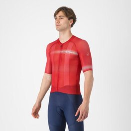 CASTELLI Rövid ujjú kerékpáros mez - CLIMBER´S A/C - piros