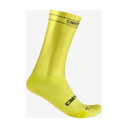CASTELLI Klasszikus kerékpáros zokni - FAST FEET 3 18 - sárga
