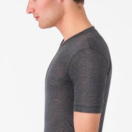 CASTELLI Rövid ujjú kerékpáros póló - MEDIO BASE LAYER - szürke