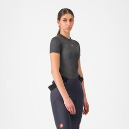 CASTELLI Rövid ujjú kerékpáros póló - MEDIO BASE LAYER W - szürke
