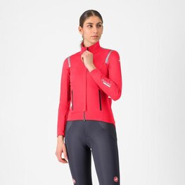 CASTELLI Kerékpáros dzseki béléssel - PERFETTO ROS 3 W - piros