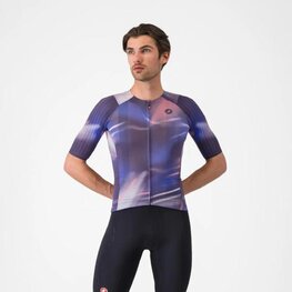 CASTELLI Rövid ujjú kerékpáros mez - AERO RACE 8S - lila