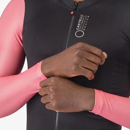CASTELLI Hosszú ujjú kerékpáros mez nyári - CORRETTO LS - fekete/rózsaszín