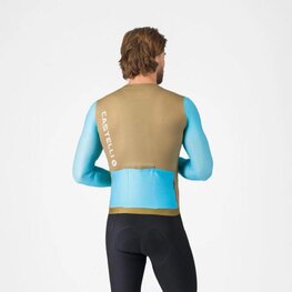 CASTELLI Hosszú ujjú kerékpáros mez nyári - CORRETTO LS - barna/kék