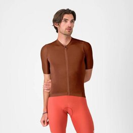 CASTELLI Rövid ujjú kerékpáros mez - ESPRESSO 2 - barna