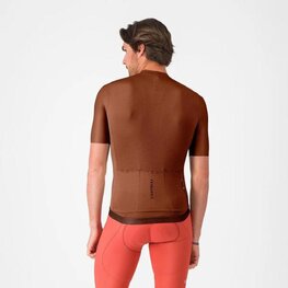 CASTELLI Rövid ujjú kerékpáros mez - ESPRESSO 2 - barna