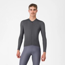 CASTELLI Hosszú ujjú kerékpáros mez nyári - ESPRESSO 2 LS - szürke