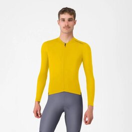 CASTELLI Hosszú ujjú kerékpáros mez nyári - ESPRESSO 2 LS - sárga
