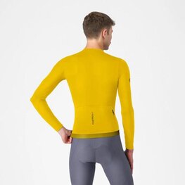 CASTELLI Hosszú ujjú kerékpáros mez nyári - ESPRESSO 2 LS - sárga