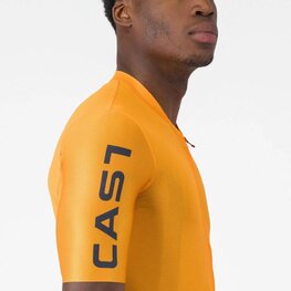 CASTELLI Rövid ujjú kerékpáros mez - ENTRATA APEX - narancssárga