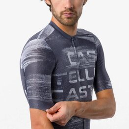 CASTELLI Rövid ujjú kerékpáros mez - STRATUS LOGO - kék