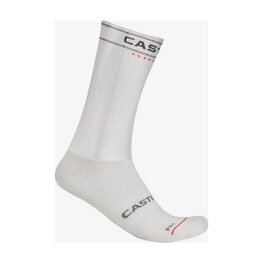CASTELLI Klasszikus kerékpáros zokni - FAST FEET 4 - fehér