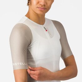 CASTELLI Rövid ujjú kerékpáros mez - CORRETTO W - bézs/elefántcsont