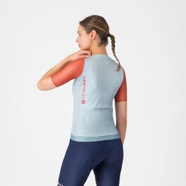 CASTELLI Rövid ujjú kerékpáros mez - CORRETTO W - kék/piros