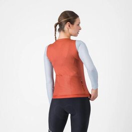 CASTELLI Hosszú ujjú kerékpáros mez nyári - CORRETTO W LONG - kék/piros