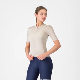 CASTELLI Rövid ujjú kerékpáros mez - ESPRESSO 2 W - elefántcsont