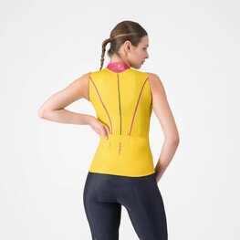 CASTELLI Ujjatlan kerékpáros mez - ANIMA FLOW - sárga