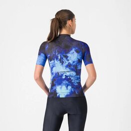 CASTELLI Rövid ujjú kerékpáros mez - COSMIC VORTEX - kék