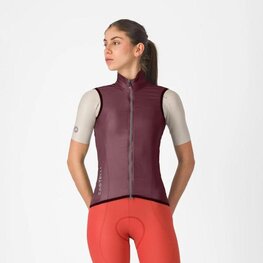 CASTELLI Kerékpáros mellény - ARIA 2 W - bordó