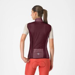 CASTELLI Kerékpáros mellény - ARIA 2 W - bordó