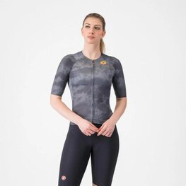 CASTELLI Rövid ujjú kerékpáros mez - RACE 8S W - szürke