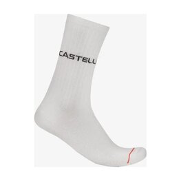 CASTELLI Klasszikus kerékpáros zokni - CASUAL - fehér