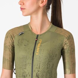 CASTELLI Rövid ujjú kerékpáros mez - UNLIMITED PRO 2 W - zöld